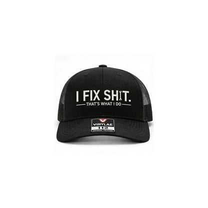 🧢 AKTION: 50% RABATT AUF ALLE CAPS! ✨ Trucker-Cap mit „I Fix Shit“-Stickerei – Atmungsaktives Mesh, Sonnenschutz & Verstellbar 🛠️