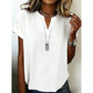 👕✨ 50% RABATT! Lässiges Kurzarm-Top mit V-Ausschnitt für Damen – Leicht, schmeichelhaft & vielseitig für Alltag & Sommer ☀️