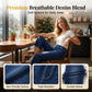 👖 LIMITED-TIME 50% RABATT! ✨ Weite Damen-Crop-Jeans mit Gummibund – Bequem, Weitbeinig, Denim 🍂