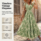🌞 LIMITED-TIME 50% RABATT! ✨ Maxikleid Damen – Leicht, V-Ausschnitt, Blumenmuster, Baumwolle ✨