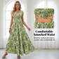 🌞 LIMITED-TIME 50% RABATT! ✨ Maxikleid Damen – Leicht, V-Ausschnitt, Blumenmuster, Baumwolle ✨