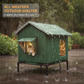 📢📢50% OFF !!⏰ 🐈 All-Weather Elevated Outdoor Cat House – Waterproof Oxford Cloth, Thermal Aluminum Lining & Foldable Design 🌧️