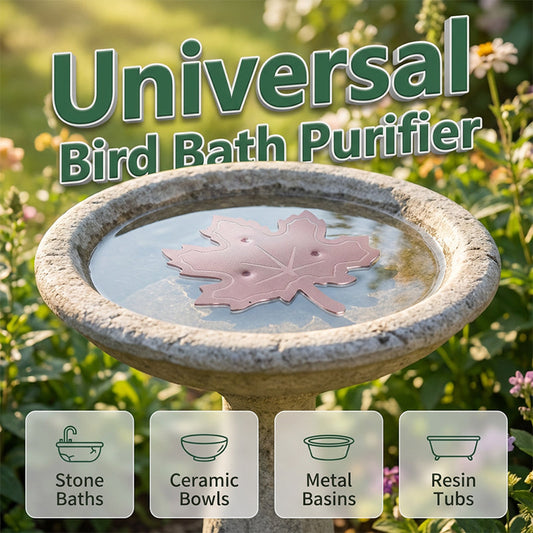 🍁 LIMITED-TIME 50% RABATT! ✨ Vogelbad-Reiniger – Blattform, 99.9% Kupfer, Naturreinigung, Universell 🐦