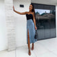 👖 LIMITED-TIME 50% RABATT! ✨ Denim-Bodycon-Rock – Knopfleiste, Schlitz, Figurbetont ✨