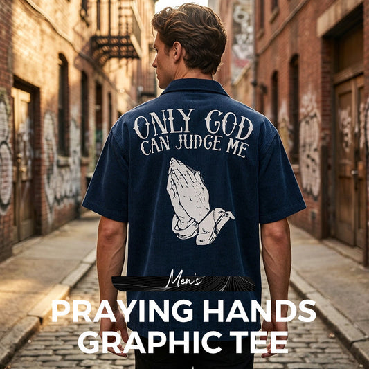 👕 LIMITED-TIME 50% RABATT! ✨ Herren T-Shirt – Grafik „Betende Hände“, Symbolisch, Lässig ✨