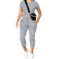 👕 LIMITED-TIME 50% RABATT! ✨ Damen Trainingsanzug – Bequem, Taschen, Kordelzug, Lässig ✨