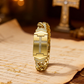 ⏰ LIMITED-TIME 50% RABATT! ✨ Funkelnde Kristall-Kreuz-Uhr – Rechteckig, Metallarmband, Elegant 💎
