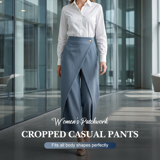 👖 LIMITED-TIME 50% RABATT! ✨ Patchwork-Freizeithose Damen – Verkürzt, Lässig, Einzigartig ✨