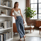 👖 LIMITED-TIME 50% RABATT! ✨ Patchwork-Freizeithose Damen – Verkürzt, Lässig, Einzigartig ✨