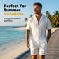 🌴 LIMITIERTE ZEIT: 50% RABATT! ✨ Texturiertes Herren-Camp-Collar-Hemd – Knitter-Effekt, Bügelfrei, Sommer 🏖️