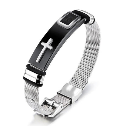 ✝️Herren Edelstahl Kreuz Armband