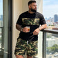 🎽 LIMITIERTE ZEIT: 50% RABATT! ✨ Herren Camo T-Shirt & Shorts Set – Koordiniert, Locker, Sommer 🌲