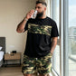 🎽 LIMITIERTE ZEIT: 50% RABATT! ✨ Herren Camo T-Shirt & Shorts Set – Koordiniert, Locker, Sommer 🌲