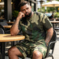 🎽 LIMITIERTE ZEIT: 50% RABATT! ✨ Herren Camo T-Shirt & Shorts Set – Koordiniert, Locker, Sommer 🌲