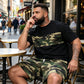 🎽 LIMITIERTE ZEIT: 50% RABATT! ✨ Herren Camo T-Shirt & Shorts Set – Koordiniert, Locker, Sommer 🌲
