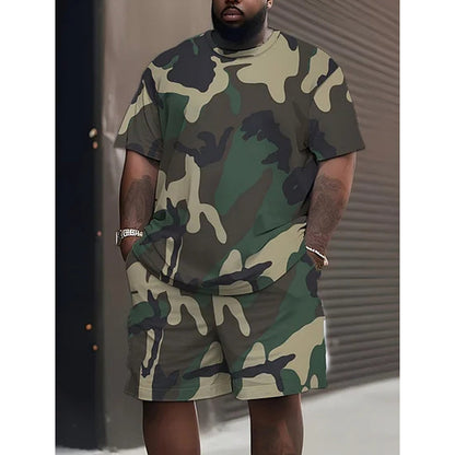 🎽 LIMITIERTE ZEIT: 50% RABATT! ✨ Herren Camo T-Shirt & Shorts Set – Koordiniert, Locker, Sommer 🌲