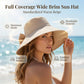 👒✨JETZT 50 % RABATT! ✨ Damen Sonnenhut mit breiter Krempe & dekorativer Schleife, faltbarer atmungsaktiver Stoff mit 360° UV-Schutz für Strand, Garten und Urlaub ✨