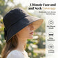 👒✨JETZT 50 % RABATT! ✨ Damen Sonnenhut mit breiter Krempe & dekorativer Schleife, faltbarer atmungsaktiver Stoff mit 360° UV-Schutz für Strand, Garten und Urlaub ✨