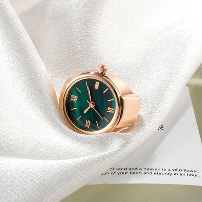 💍 50% RABATT JETZT! ⌚ Kreativer Runder Quarz Fingerring Uhr – Stilvoll, Verstellbar & Kompakt – Einzigartiges Accessoire für den Alltag oder Partys ✨