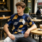 📢📢JETZT 50 % RABATT!! ⏰Herren-T-Shirt mit geometrischem 3D-Print
