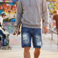 🔥JETZT 50 % RABATT!🔥 Vintage Destroyed Denim-Shorts