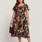 ⏰Sommer Heißer Verkauf 50% RABATT💃Geblümtes Smock-Kleid mit eckigem Ausschnitt und Taschen