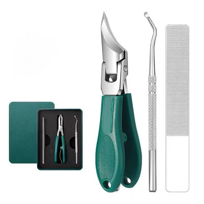 📢📢50% OFF & Buy 2 Get 1 Free ✂️ Precision Nail Care 3-Piece Set | Curved Blade Prevents Splitting - Double-Sided File Smooths Rough Edges | 🏃‍ At-Home Care - Perfect for Travel