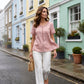 Damen Lässiges Boho-Stil Ausgeschnittenes Oberteil