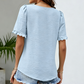 🌸 50 % RABATT JETZT! 🌸Damen Quadratischer Ausschnitt Rüschenbluse Kurzarm Oberteil