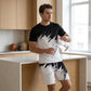 👕 50% RABATT! ☀️ 2-teiliges Sommer-Set für Herren – Mit dynamischem Print, atmungsaktiv & bequem – Perfekt für Alltag, Sport oder Freizeit – lässiger und leichter 2-in-1 Look 🩳✨