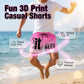 Herren 3D Grafik-Print Casual Shorts