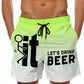 Herren 3D Grafik-Print Casual Shorts
