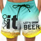 Herren 3D Grafik-Print Casual Shorts