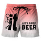 Herren 3D Grafik-Print Casual Shorts