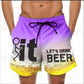 Herren 3D Grafik-Print Casual Shorts