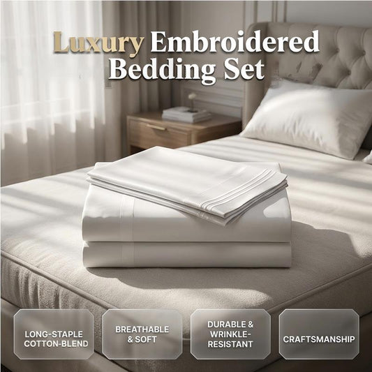 📢📢50% OFF !!⏰✨ Luxury Embroidered European Bedding Set – Soft fabric & elegant design – Adds a refined touch to any bedroom – comfortable and breathable 🌙🌸