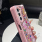 Special Offer: Sparkling Goldfish Glitter Case for Samsung Z Fold | Luxury Rhinestone Folding Phone Cover with Wrist Strap | Shockproof Acrylic Hard Case