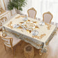 📢📢50% OFF !! ⏰ 🍽️ Waterproof Gold Rose Tablecloth – Embossed Effect, Stain-Resistant & Elegant for Dining ✨