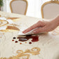 📢📢50% OFF !! ⏰ 🍽️ Waterproof Gold Rose Tablecloth – Embossed Effect, Stain-Resistant & Elegant for Dining ✨