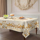 📢📢50% OFF !! ⏰ 🍽️ Waterproof Gold Rose Tablecloth – Embossed Effect, Stain-Resistant & Elegant for Dining ✨