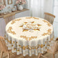 📢📢50% OFF !! ⏰ 🍽️ Waterproof Gold Rose Tablecloth – Embossed Effect, Stain-Resistant & Elegant for Dining ✨