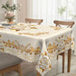 📢📢50% OFF !! ⏰ 🍽️ Waterproof Gold Rose Tablecloth – Embossed Effect, Stain-Resistant & Elegant for Dining ✨