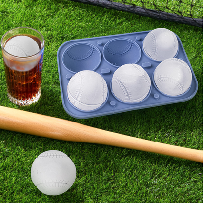 📢📢50% OFF !! ⏰⚾️ Perfect Stitch Detail! Flexible Baseball Ice Mold – Easy-Release Sphere for Whiskey & Cocktails ✨