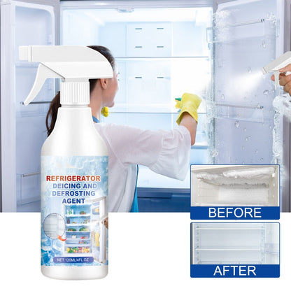 📢📢50% OFF !!⏰ Stop Chipping Ice! 120ml Fridge De-Icer Spray – Melt Frost in Minutes, No Scraper Needed ❄️