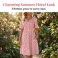 📢📢50% OFF !! ⏰ Women's Casual V-Neck Print Dress with Pockets – Floral Design & Functional Side Pockets 🌸