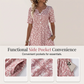 📢📢50% OFF !! ⏰ Women's Casual V-Neck Print Dress with Pockets – Floral Design & Functional Side Pockets 🌸