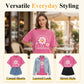 📢📢50% OFF !! ⏰ Daisy Print Washed Tee – Breathable Blend & Effortless Fit ☁️