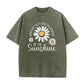 📢📢50% OFF !! ⏰ Daisy Print Washed Tee – Breathable Blend & Effortless Fit ☁️