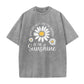 📢📢50% OFF !! ⏰ Daisy Print Washed Tee – Breathable Blend & Effortless Fit ☁️