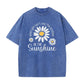 📢📢50% OFF !! ⏰ Daisy Print Washed Tee – Breathable Blend & Effortless Fit ☁️